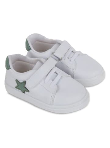 First Step Sneakers "Star" in Weiß/ Grün
