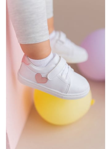 First Step Sneakers "Heart" wit