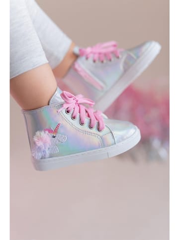 First Step Sneakers "Unicorn" in Bunt/ Silber