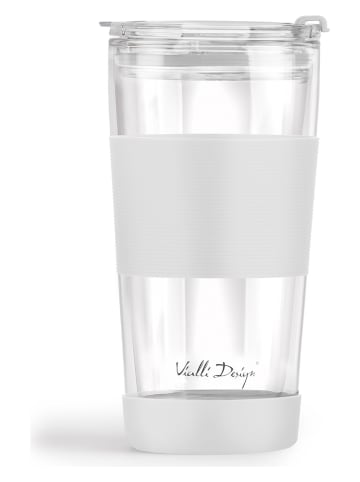 Vialli Design Isoleerglas met rietje wit - 600 ml