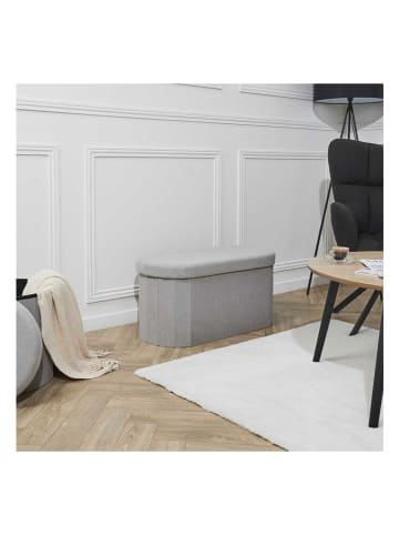 The Home Deco Kids Aufbewahrungshocker in Grau - (B)76 x (H)38 x (T)38 cm