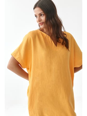TATUUM Lniana sukienka w kolorze żółtym