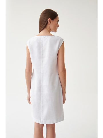 TATUUM Lniana sukienka w kolorze białym
