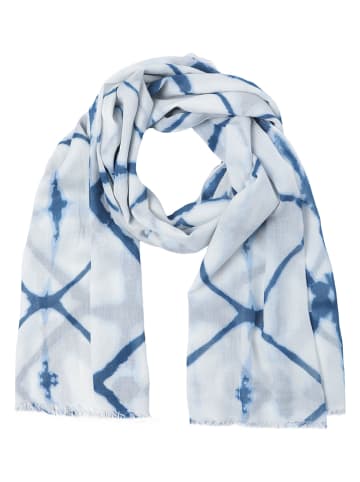 TATUUM Sjaal wit/blauw - (L)180 x (B)100 cm