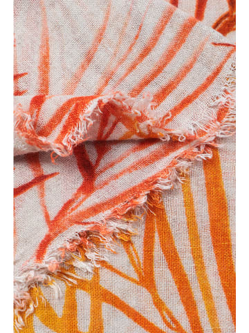 TATUUM Schal in Creme/ Orange - (L)180 x (B)90 cm