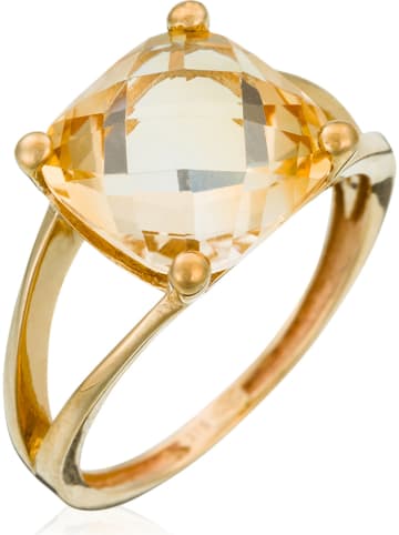 OR ÉCLAT Złoty pierścionek "Danaïs" z topazem