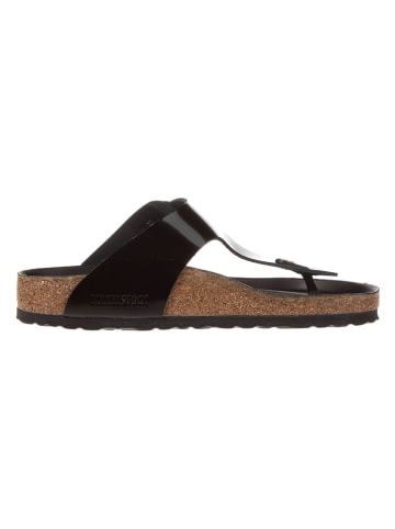 Birkenstock Leren teenslippers "Gizeh" zwart