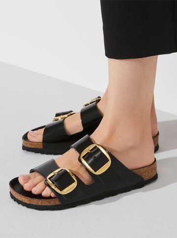 Birkenstock Leren slippers "Arizona" zwart