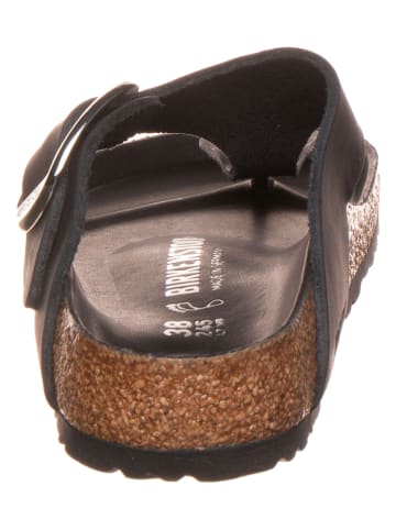 Birkenstock Leder-Zehentrenner "Gizeh Big Buckle" in Schwarz