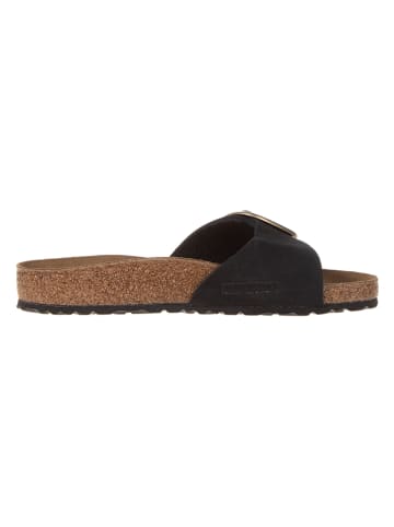 Birkenstock Leren slippers "Madrid Big Buckle" zwart