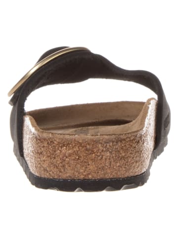 Birkenstock Leren slippers "Madrid Big Buckle" zwart