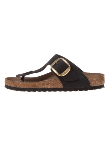 Birkenstock Leder-Zehentrenner "Gizeh" in Schwarz