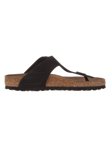 Birkenstock Leder-Zehentrenner "Gizeh" in Schwarz