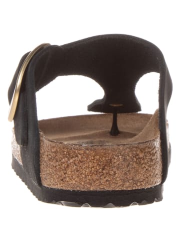 Birkenstock Leder-Zehentrenner "Gizeh" in Schwarz