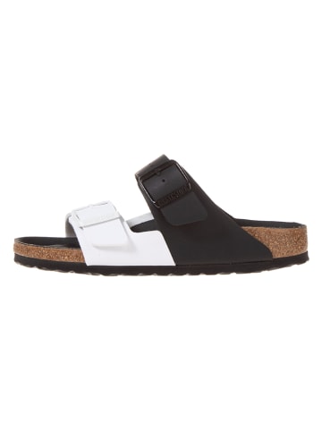 Birkenstock Pantoletten "Arizona Split" in Schwarz/ Weiß