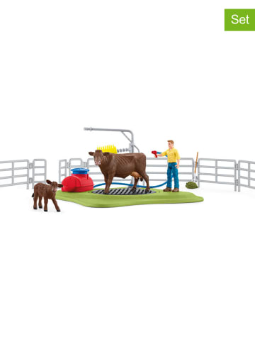 Schleich 25-częściowy zestaw "Happy Cow Wash" do zabawy - 3+