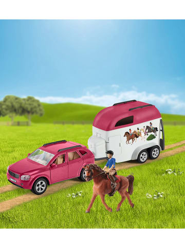 Schleich 100tlg. Set: Spielfiguren "SUV with trailor" - ab 5 Jahren