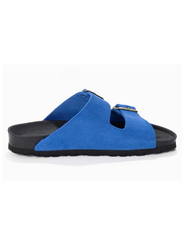 Sunbay Leder-Pantoletten "Trefle" in Blau