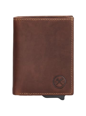 HIDE & STITCHES Skórzany portfel w kolorze jasnobrązowym - 18 x 11 x 5 cm