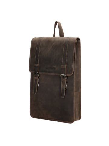 HIDE & STITCHES Skórzany plecak w kolorze brązowym - 29 x 40 x 8 cm