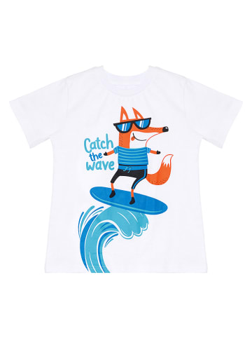 Denokids 2tlg. Outfit "Surfer Fox" in Weiß/ Blau