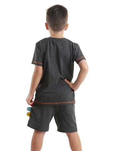 Denokids 2-delige outfit "Rawr Dino" grijs