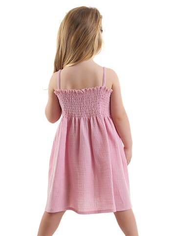 Denokids Jurk "Flowers Muslin" lichtroze