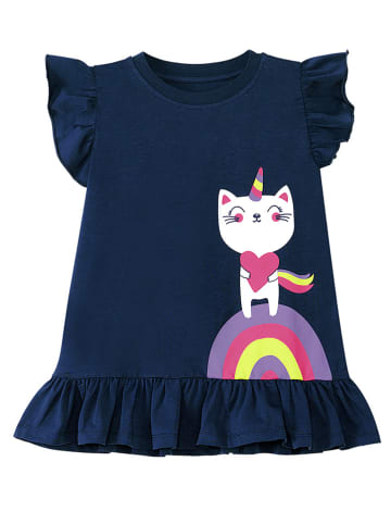 Denokids 2tlg. Outfit "Unicorn Cat" in Dunkelblau/ Pink