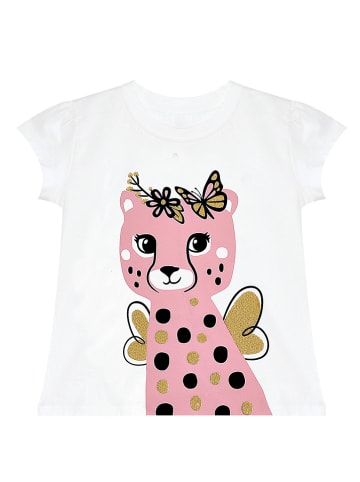 Denokids 2-delige outfit "Cheetah" wit/lichtroze