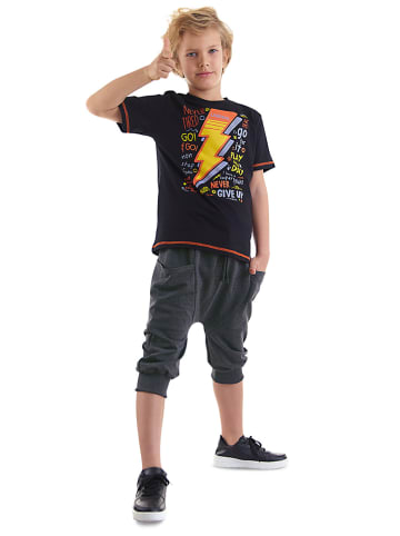 Denokids 2tlg. Outfit "Loading" in Schwarz/ Anthrazit