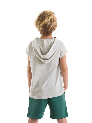 Denokids 2-delige outfit grijs/groen