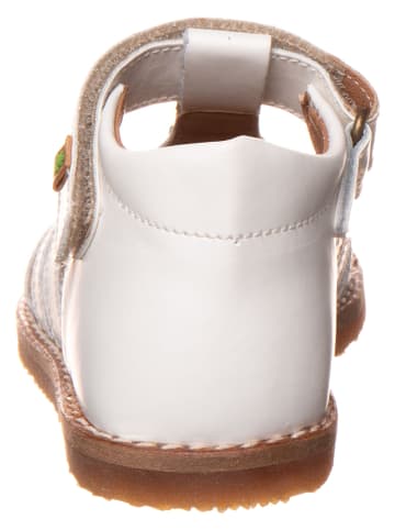 El Naturalista Skórzane sandały w kolorze białym