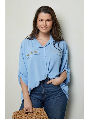Curvy Lady Blouse lichtblauw