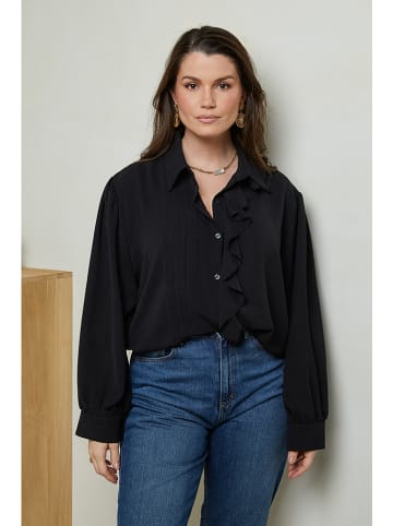 Curvy Lady Bluse in Schwarz