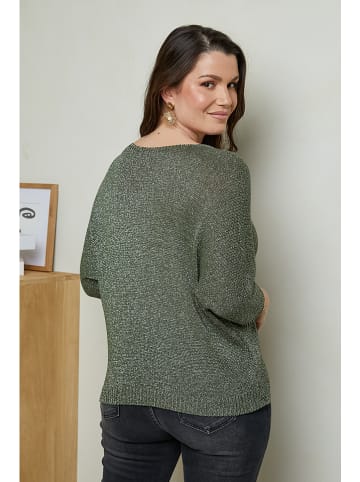 Curvy Lady Sweter w kolorze khaki