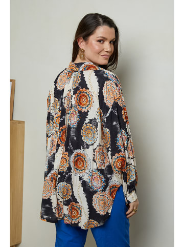 Curvy Lady Blouse crème/zwart