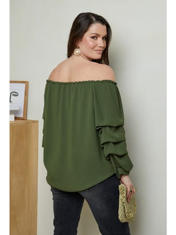 Curvy Lady Bluse in Khaki
