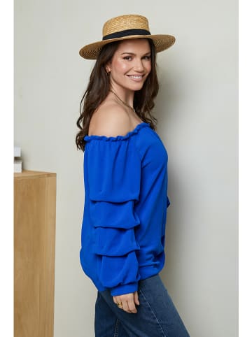 Curvy Lady Bluse in Blau