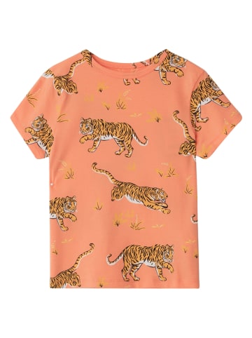 THE STRIPED CAT Shirt oranje/lichtbruin