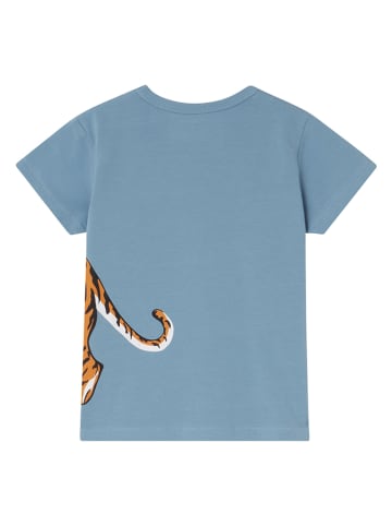 THE STRIPED CAT Shirt blauw/lichtbruin