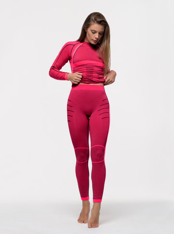Anaissa 2tlg. Outfit: Trainingslongsleeve und -leggings "Acro" in Pink