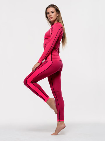 Anaissa 2-delige outfit: trainingslongsleeve en -legging "Acro" roze
