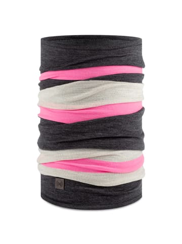 Buff Colsjaal "Merino Move" antraciet/roze - (L)70 x (B)24 cm