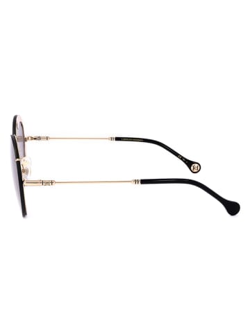 Carolina Herrera Damen-Sonnenbrille in Schwarz/ Gold