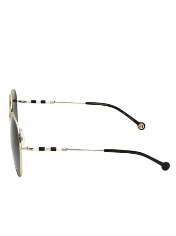 Carolina Herrera Damskie okulary przeciwsłoneczne w kolorze srebrno-czarnym