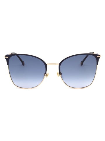 Carolina Herrera Damen-Sonnenbrille in Gold/ Blau
