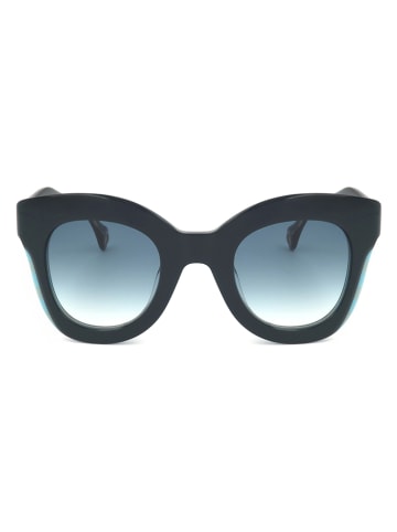 Carolina Herrera Damskie okulary przeciwsłoneczne w kolorze zielono-niebieskim