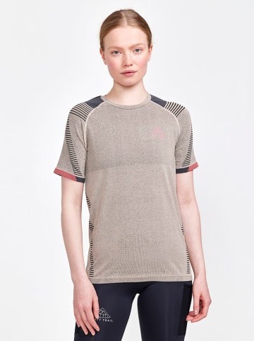 Craft Koszulka "Pro Trail Fuseknit" w kolorze beżowym do biegania