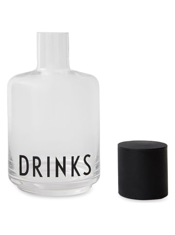 Design Letters Karaffe "Drinks" in Schwarz - 500 ml