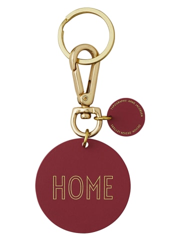 Design Letters Brelok "Home" w kolorze złoto-bordowym na klucze